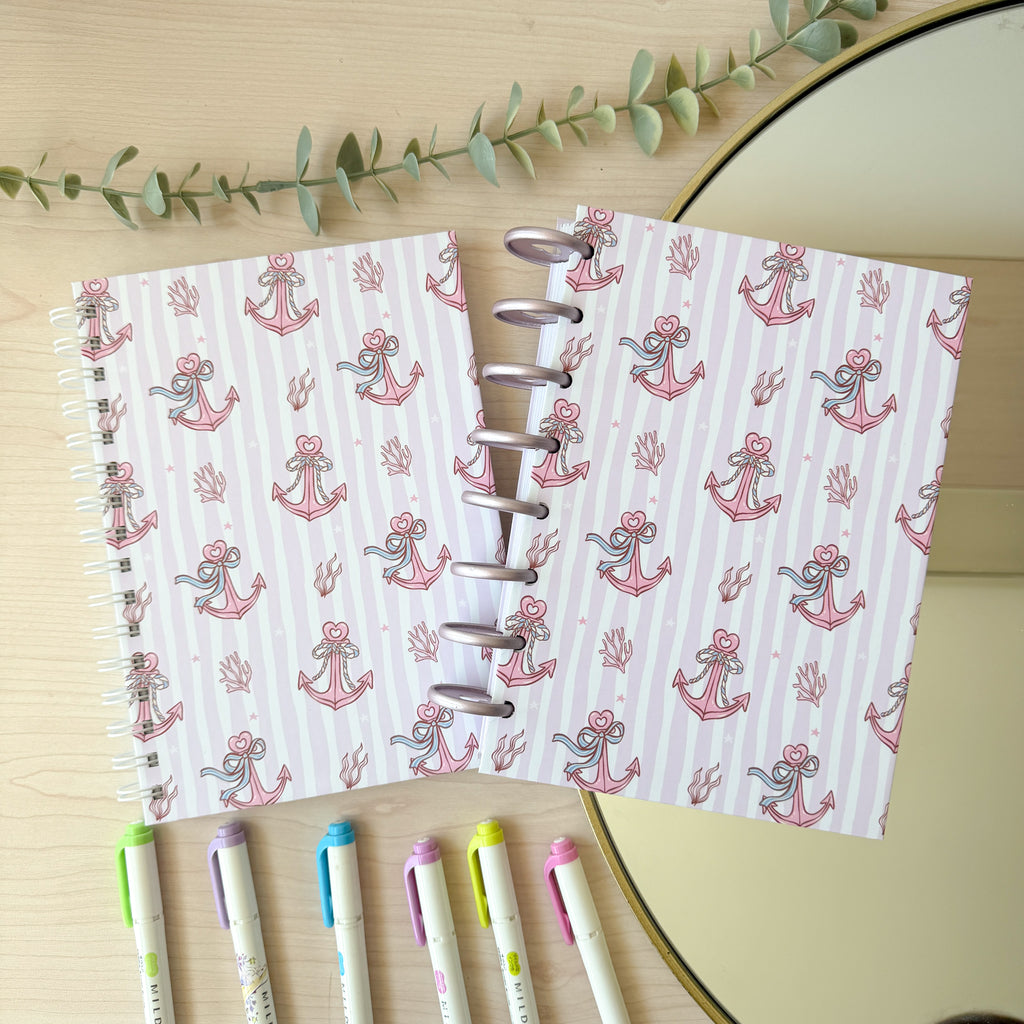 Cuaderno Anclas rosadas