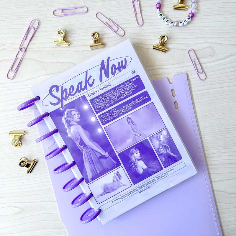 Cuaderno Speak Now morado