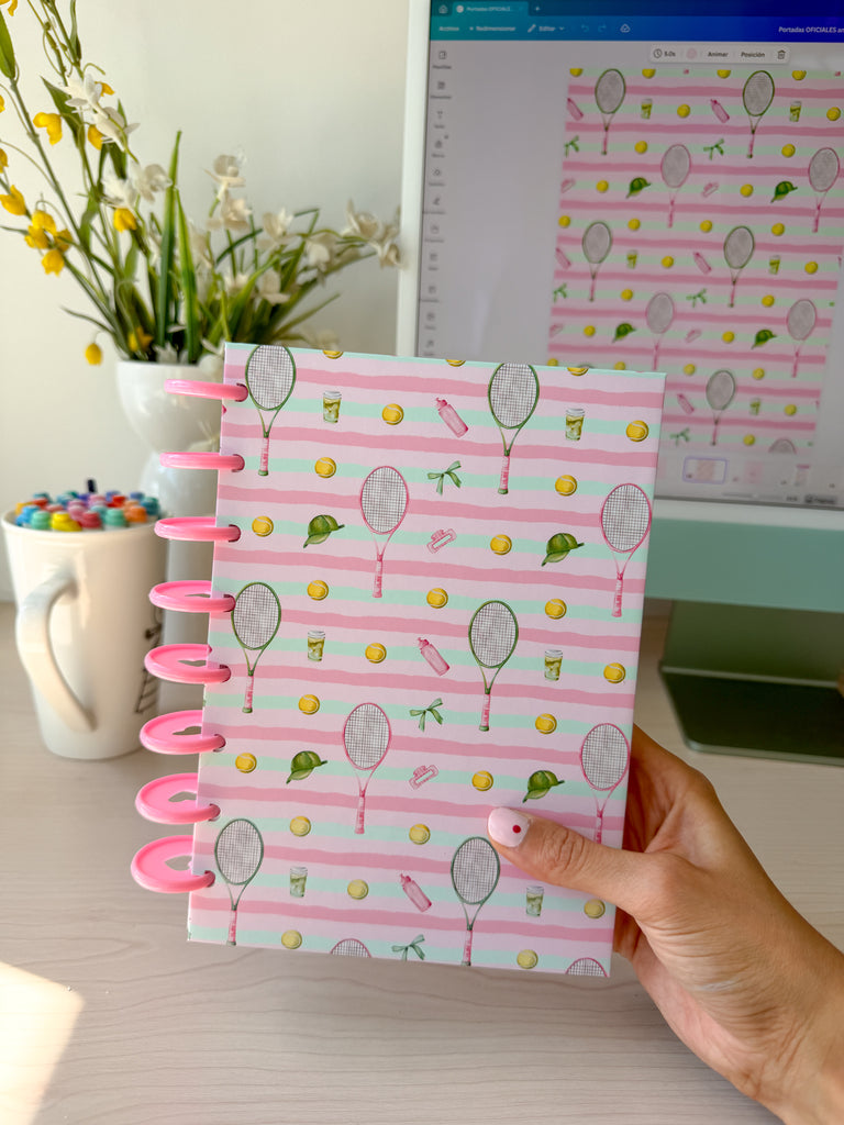 Cuaderno Tenis rosa